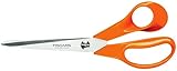Fiskars Universalschere, Länge: 21 cm, Rostfreie Stahl-Klinge/Kunststoff-Griffe, Orange, Classic, S90, 1001539