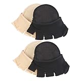 Beaupretty 2 Paare Damen Halbzehen Socken für High Heels Unsichtbare Sommer Fußabdeckung Offene Zehen Sandalen Socken Atmungsaktiv Leicht und Bequem in Schwarz und Hautfarbe