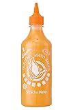 Flying Goose Sriracha Mayoo Sauce - Mayonnaise, leicht scharf, orange Kappe, Würzsauce aus Thailand, 1er Pack (1 x 455 ml)