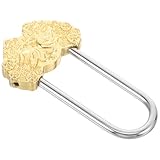 Zerodeko Vintage Metallschloss mit Schwanenmuster Kleines Vorhängeschloss mit Schlüssel Wunsch und Liebesschloss für Reisen und Jubiläen