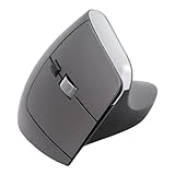 Lazmin112 Ergonomische Maus, Drahtlose Vertikale Maus, 800/1200 /1600 DPI Einstellbar, 2,4 GHz und Bluetooth, 6 Stille Tasten, Breite Kompatibilität