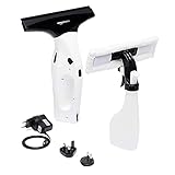 Amazon Basics Fensterstaubsauger-Set mit wiederaufladbarer Lithiumbatterie, für Fenster, Fliesen, Spiegel und Duschschwände, EU-/UK-/US-/JP-Stecker enthalten, 2 stück