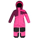 Killtec Kinder Skioverall 38469-437 wasserdicht 10.000 mm Wassersäule - neon pink/orchideee - Größe 128