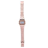 Tbest Uhr Damen, Digitaluhr Damen,Alte Digitaluhr,Vintage Rosa,B640Wc,Ceas Damen,Digital Armbanduhr Digital Led Back Light Electronic Edelstahl Strap Watch Rec Armbanduhr Rose Gold (Roségold)