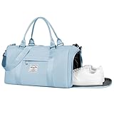 Flintronic Sporttasche Reisetasche, Reise Duffel Bag, Sport Duffel mit Schuhfach & Nassfach, wasserdichte Übernachtungstasche, Reisetasche Gepäcktasche für Sport & Reisen für Herren Damen, Blau