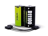VERICO LoopEnergy Größe D, Mono, CR20-2er Pack, 11100mWh / 7400 mAh, Schnellladung via USB-C Anschluss in ca. 2 Stunden, Li-Ion Akku, inklusive 1 x Ladekabel Typ A auf 2 x Typ C