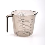 Acooruiteng Kunststoff Messbecher Küche 600ml Measuring Cups Messbecher ml Messbecher Transparent Meßbecher Measuring Cup mit Maßskalen Measuring Jug mit Griff für Backen Kochen und Mischen