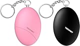 TECKNET Taschenalarm für Frauen, 2 PCS 130dB Persönlicher Sirenen Schlüsselanhänger, sturzfest Selbstverteidigung Panikalarm Persönliche Sicherheit für Frauen, Kinder, Senioren