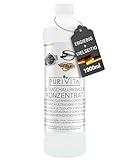 PURIVITA Ultraschallreiniger - sehr ergiebiges Konzentrat - reinigt Brillen, Schmuck, Zahnersatz, etc. - für Ultraschallgeräte & Ultraschallbad - Ultrasonic Cleaner - 1000 ml