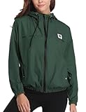 Migcaput Windbreaker Damen Leicht Regenjacke Wasserdicht Zip Regenmantel dünner Sportjacke Softshelljacke für Frauen DG XS