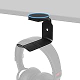 GEEKRIA Magnetischer Kopfhörer-Halter, Headset-Haken, Aluminium-Kopfhörer-Aufhänger für Schreibtisch, Halterung mit Gummi-Pad, kompatibel mit Sennheiser, Bose, Beats, Razer, HyperX, Sony (schwarz)