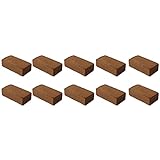 10x Novatool Kokosziegel Humusziegel Kokoserde Blumenerde Zimmerpflanzen 80 Liter 650g 20x5,5x10cm Gartenerde Kokosziegel fein Quelltabletten Kokos Steu und Substrate Kokosblumenerde Pflanzenerde