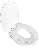 ADOB WC Sitz Kinder Familie Klobrille Baby and Family mit Absenkautomatik, zur Reinigung abnehmbar, Toilettendeckel mit Kindersitz, WC Sitz mit Kindersitz, 99060