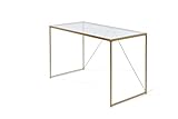 Jahnke Glasschreibtisch Glam Desk KLARGLAS/Gold
