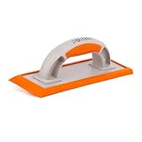 MIVOS Reibebrett mit Gummi-Belag für Fugen 245 x 97 - Fliese-Fugebrett mit Abgeschrägt Gummi - Traufel mit Ergonomischem Kunststoffgriff für Fliesenleger - Glättkelle Hergestellt in der EU