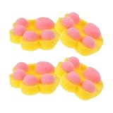 SOPOTUTU 4 Stück Pack Badeschwämme Katzenkrallenform Weicher Peelingschwamm aus Schwamm Material Sanft zur Neugeborenenhaut Schnell Schäumend Schnelltrocknend für Dusche und Bad