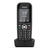 Snom M30 IP DECT Mobilteil Multizell kompatibel, Beleuchtete Tastatur.B. Halten oder Weiterleiten,22 Stunden Sprech/2 Wochen Standby-Zeit, 3 Jahre Herstellergarantie, Schwarz, 00004607