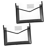 Happyyami 2 Stück Wasserdichte Aktentasche Kanzleipapier Schulbedarf dokumentieren Halter Beutel mit Schnalle A4-Tasche Dokumente Organisator Tasche für Akte Aktentaschen pp