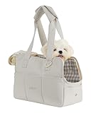 ONECUTE Hundetrage für kleine Hunde Kaninchen Katze mit großen Taschen, Baumwolltasche, Hundetrage Soft Sided, zusammenklappbar Travel Puppy Carrier (Gray, 34 * 16 * 25 cm)