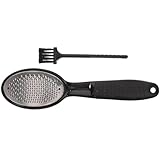 Alipis Fußfeile aus Edelstahl mit Reinigungsbürste Manuelles Hornhautentfernungs Ergonomisches Pediküre werkzeug für Sanfte Entfernung Abgestorbener Haut und Glatte Füße Handlich und