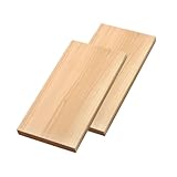 Zedernholzbrett zum Grillen 2er Set - SAADAT Grillbretter, Räucherbretter aus Zedernholz hergestellt aus 100% natürlichem