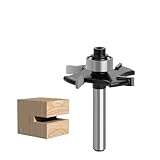 Falzfräser, 6 mm 1/4 Zoll Schaft, Flachdübelfräser, vier Klingen, T-Nutfräser, Holzbearbeitungsfräser(6X36.7X5mm)