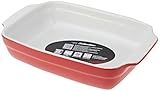CREALYS 512727 Auflaufform mit Keramikgriffen, 25 x 15 x 5 cm, Himbeere