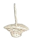 Decpero Blumen-Streukorb I aus Weide I Weiss I 22x15x27cm I 1 Stück