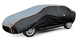 WALSER Hagelschutz Abdeckplane Auto, Autogarage Abdeckung, Abdeckplane Auto Basic, Auto Hagelschutzplane, Abdeckung Auto 100% Polyester, Auto Vollgarage, Auto Abdeckung PKW M - anthrazit-schwarz