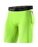 Runhit Herren-Kompressionsshorts mit Taschen – 22,9 cm Performance Athletic Shorts für Workouts Sport Laufen Spandex Unterwäsche, gelb, Klein