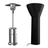 Schutzhülle für Heizpilz, Schutzhülle für Terrassenheizer, Wetterschutzhülle Für Terrassenheizer, Schutzhülle für Heizpilz Gas Terrasse (Schwarz,240x92x59 cm)