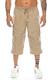 Kendindza Herren Bermuda | abnehmbare Beine Zipp-Off von 3/4 in Kurze Hose (Beige | Muster 1, XXL)