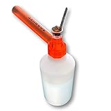 EKNA Mini Bong Überall & Immer dabei - Acryl Pfeife mit Chillum aus Borosilikatglas - Wasserpfeife Zubehör Set klein in Orange inkl. 3X Einlegesieb 15mm & 3X Einhängesieb 12mm