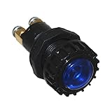 1x Kontrolllampe BLAU 12V Einbau Leuchte 17mm Loch Neu Fernlicht Anzeige Beleuchtung schwarz Old-Harvest