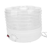 Zerodis Lufttrockner Zum Entwässern von Lebensmitteln, Elektrischer Lebensmitteltrockner, 350 W, Dörrgerät, Dörrgerät mit Timer, für Gesunde Lebensmittel, Fleisch, Dörrfleisch, Obst, Gemüse, Pilze