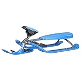 STIGA Snowracer Curve – Robuster Lenkschlitten mit Bremse und Zugseilwinde – Stahlrahmen Bobschlitten für Kinder und Erwachsene bis 90 kg – Winter Schlitten ab 7 Jahren