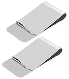 CENSIVI Geldklammer - 2 Stück Geldscheinklammer Tragbare Geldklammern aus Edelstahl für Bargeld Rechnungen Karten Dokumente Banknote Geldscheine Visitenkarte Kreditkarte, 52 x 20 x 8 mm