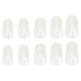 VALICLUD 600 Stück Maniküre Aufkleber Nagelpflaster Kurze Künstliche Nägel in Natürlicher Farbe Vollständige Abdeckung Selbstklebend Nagelkunst für Party und Alltag