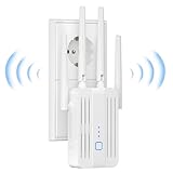 WLAN Verstärker WiFi Repeater WiFi Extender, 1200Mbit/s WLAN Signalverstärker mit Dual-Band (2,4 & 5 GHz), Repeater-Modus/Access Point Modus, Kompatibel mit Allen Routern, Einfacher Einrichtung.