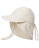 FURTALK Baby Sonnenhut mit Nackenklappe Kleinkind Kinder UPF 50+ Einstellbare Jungen Mädchen UV-Schutz Sommer Mütze Strand Schwimmen Hut