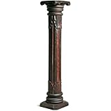 livasia edle Blumensäule Holz im Antik-Look – 100cm – Dekosäule aus Albiziaholz, Handgefertigt, Nachhaltig und Einzigartig aus Bali, Perfekt für Wohnzimmer, Flur oder Garten (Braun)