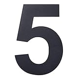 nanlyiau Edelstahl Hausnummer Hausnummer Anthrazit massivem Stahl in Anthrazit - RAL 7016,Witterungs- und korrosionsbeständig Höhe 15.3cm/6in(7016 6in5)
