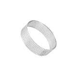 kesurpae Premium Edelstahl Törtchenringe für präzises Backen. Edelstahl Törtchenformring, perforierter Kuchen Mousse Ring, 2.7 Zoll