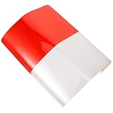 WEKADRIN Reflektierendes Klebeband Breit Lang Selbstklebender Warnstreifen mit Rot weißem Muster Reißfest und Wetterbeständig Erhöhte Sichtbarkeit für Verkehrs Sicherheitssäulen Outdoor