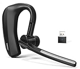 SUNITEC Bluetooth Headset mit Mikrofon, In Ear Freisprech Headset Handy Kabellos Kopfhörer für Autofahren/Business/Büro, Kompatibel mit und Android