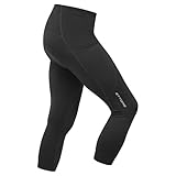 Ettore Herren Radhose Mit Polsterung Und Tasche Dreiviertellang Atmungsaktiv Schnell Trocknend Für Rennräder Und Fahrräder - Dart - Schwarz - XL