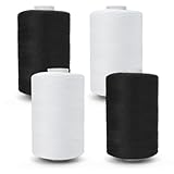 HMCEY 4 Stück Nähgarn für Nähmaschine 1000 Yard,Nähfaden Nähmaschinengarn Reißfest,Sewing Thread,Allzweckgarn zum Nähen,Stopfgarn Jeansgarn Handnähen,Ledergarn Overlockgarn,Sattlergarn Bauschgarn