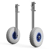 SUPROD Heckräder Slipräder Schlauchbooträder Transporträder klappbar Edelstahl ET260, grau/blau