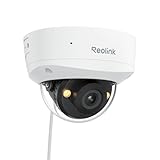 Reolink 5MP HD Spotlight Dome PoE-Kamera mit IK10 Vandalismusschutz, Nachtsicht in Farbe, Zwei-Wege-Audio, intelligenter Personen-/Fahrzeug-/Tiererkennung, Keine monatlichen Gebühren, RLC-540A