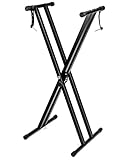 QWORK® Keyboardständer , Stand für E-Piano Stagepiano , X Struktur , 7 stufig Verstellbar
